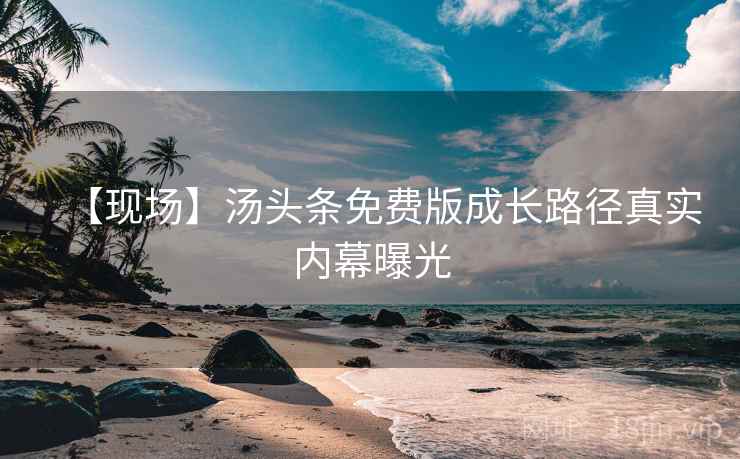 【现场】汤头条免费版成长路径真实内幕曝光